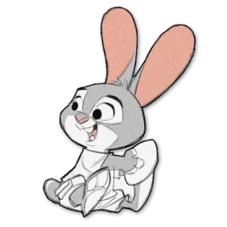 🏈 Judy Hopps Zootopia desenho animado, coelho, fofo, animado, disney, personagem telegram sticker
