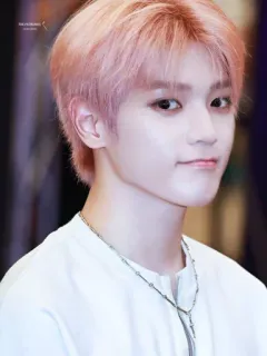 💮 k-pop, idol, cantante, ritratto, capelli rosa, asiatico, maschio telegram sticker