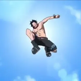 🗝️ Ace One Piece 애니메이션, 원피스, 포트거스 D. 에이스, 불주먹 에이스, 캐릭터, 만화, 점프 telegram sticker