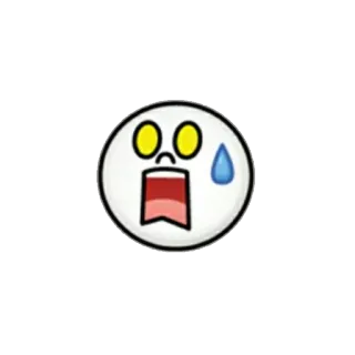 😨 絵文字, ショック, びっくり, 怖い telegram sticker