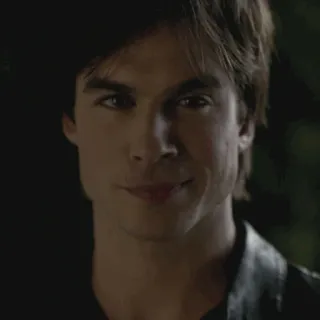 🖤 Damon Salvatore The Vampire Diaries vampir, acara TV, supranatural, menyeringai, Ian Somerhalder telegram sticker