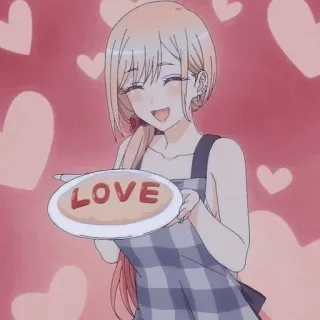 ❤️ LOVE amore, cuore, forno, carino, cartone animato telegram sticker