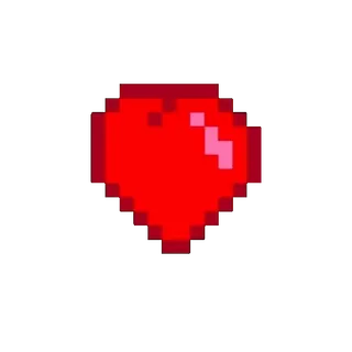 🌟 pixel art, heart, red, 8-bit, love, valentine telegram sticker