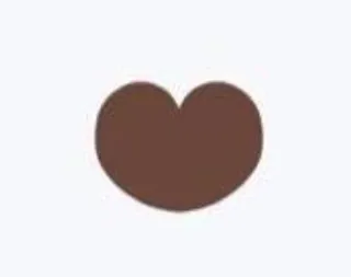 ➰ heart, love, brown, symbol, emoji telegram sticker