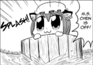 🚣‍♂️ Chen SPLASH! M.S. CHEN IS OFF! Anime, Manga, Lindo, Gato, Splash, Chen whatsapp sticker