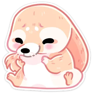 ☺️ dibujos animados, animal, perro, lindo, sticker, ilustración telegram sticker