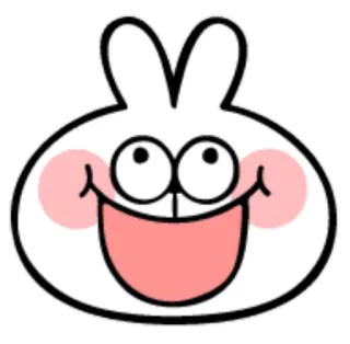 😛 conejo, conejito, lindo, dibujos animados, animal, kawaii telegram sticker