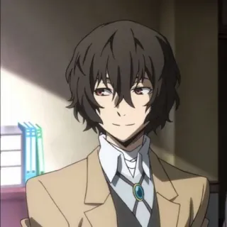 ✨ Dazai Osamu Bungou Stray Dogs อนิเมะ, ดาไซ, โอซามุ, Bungou Stray Dogs, ตัวละคร, ภาพเหมือน telegram sticker