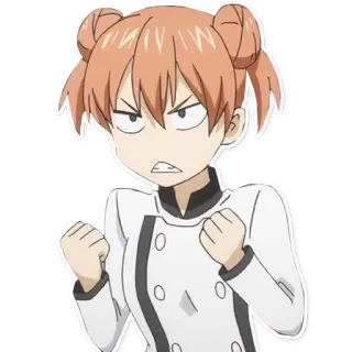😤 anime, angry, girl, cartoon, character, anime girl telegram sticker