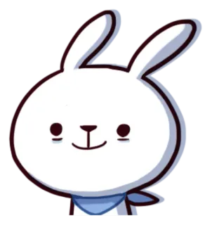 🙂 兔子, 动物, 贴纸, 卡通, 可爱 telegram sticker