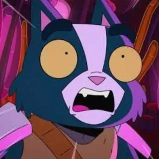 😱 Mooncake Final Space Final Space, Mooncake, animé, chat, série TV, science-fiction whatsapp sticker