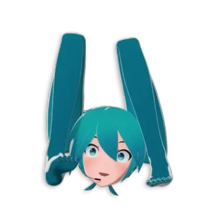 👣 Hatsune Miku Anime, Vocaloid, Miku, Süß, Cartoon, Lustig, Digital telegram sticker