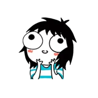 👧 cartoon, character, funny, illustration, sticker telegram sticker