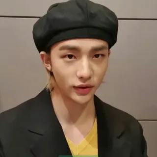 🍋 uomo, ritratto, cappello, moda, kpop, asiatico telegram sticker