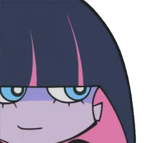 👀 Stocking Panty & Stocking with Garterbelt anime, cartoon, manga, Stocking, smirk telegram sticker