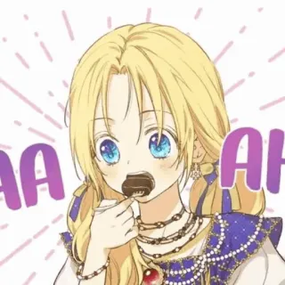 🌸 Aaaah! Anime, Dibujos animados, Comiendo, Chocolate, Chica whatsapp sticker