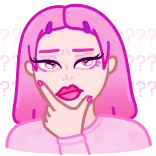 Pink Petty telegram stickers