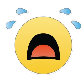 😭 Emoji, Triste, Llorar, Llorando, Lágrimas, Emoticono telegram sticker