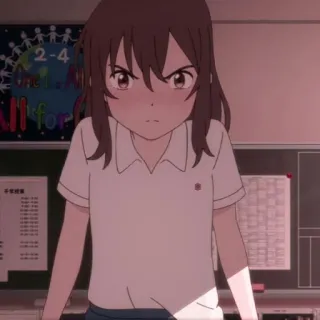 💗 Anime, Estudante, Irritada, Animação japonesa, Desenho animado whatsapp sticker