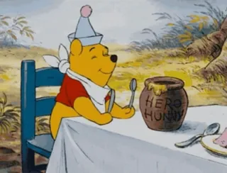 😋 Winnie the Pooh HERO HUNNY winnie puuh, zeichentrick, bär, honig, disney telegram sticker