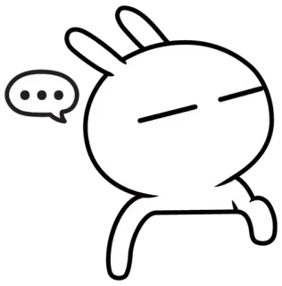 💬 królik, zajączek, kreskówka, myślenie, naklejka, biały telegram sticker