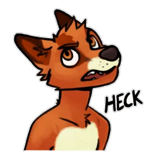 😠 HECK raposa, furry, desenho animado, animal, expressão, adesivo whatsapp sticker