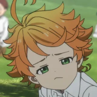 🤨 Emma The Promised Neverland Anime, The Promised Neverland, Emma, Manga, Kreskówka telegram sticker