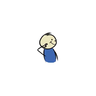 💋 omino stilizzato, cartone animato, personaggio, disegno, semplice, illustrazione telegram sticker
