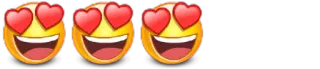 😍 Emoji, Liebe, Herzaugen, Smiley whatsapp sticker