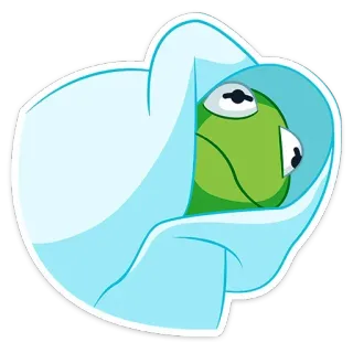 🥶 Kermit kermit the frog, muppets, puppet, green, frog, cartoon, sticker telegram sticker