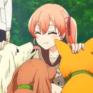🙂 anime, girl, dogs, cute, pet telegram sticker