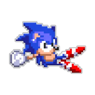 😌 Sonic the Hedgehog sonic, erizo, pixel, juego, azul telegram sticker