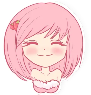 Клубничка (@Valeria_fills_art) whatsapp stickers