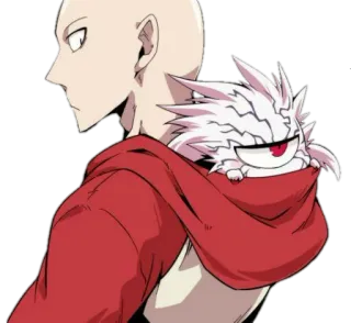 🙁 Saitama One-Punch Man Аниме, Ванпанчмен, Сайтама, Борос whatsapp sticker
