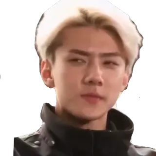 😏 persona, hombre, pelo rubio, expresión, K-pop, ídolo, cantante whatsapp sticker