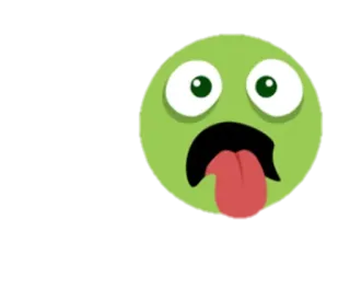 🤢 อีโมจิ, ป่วย, ตลก, หน้า, สีหน้า, การ์ตูน telegram sticker