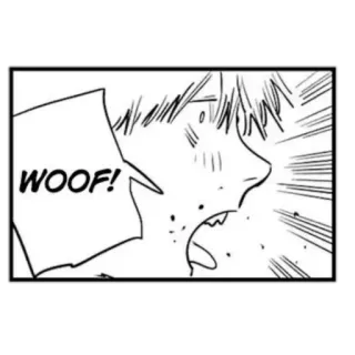🐶 WOOF! wuff, Hund, Lautmalerei, Comic, Sprechblase whatsapp sticker