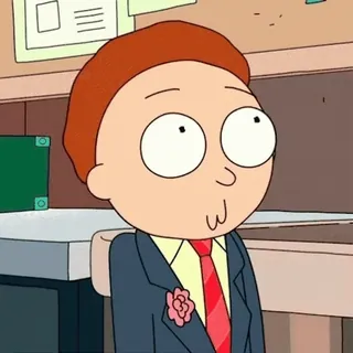 😐 Morty Smith Rick and Morty morty, rick and morty, cartoon, zeichentrick, tv serie, adult swim whatsapp sticker