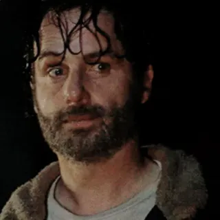 😐 Rick Grimes The Walking Dead Rick Grimes, The Walking Dead, Andrew Lincoln, TV Show, AMC, zombie apocalypse telegram sticker