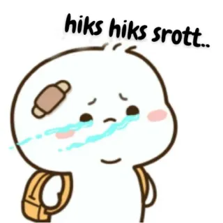 😭 hiks hiks srott... huilen, verdrietig, cartoon, personage, tranen telegram sticker