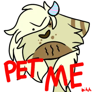 🙈 PET ME animale domestico, carino, richiesta, animale, illustrazione whatsapp sticker