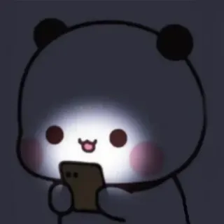 🍃 cartoon, panda, cute, animal, phone telegram sticker