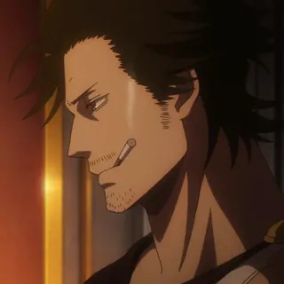 ☘️ Yami Sukehiro Black Clover Anime, Black Clover, Yami Sukehiro, Manga, Personnage, Fumée telegram sticker