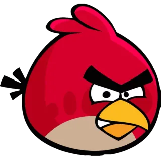 😠 Red Angry Birds Angry Birds, Красный, Мультфильм, Птица, Игра, Мобильная игра telegram sticker