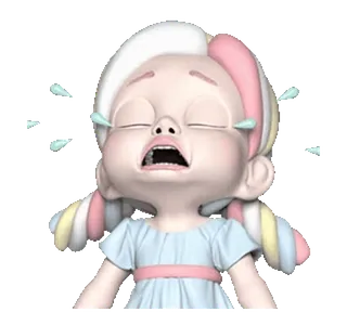 😭 плачущий, мультик, грустный, слезы, расстроен, эмоциональный whatsapp sticker