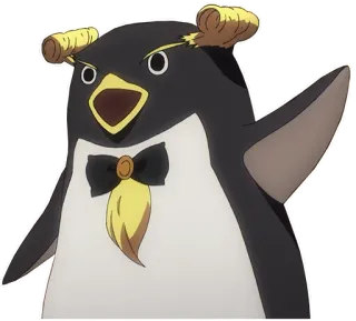 👋 penguin, anime, cartoon telegram sticker