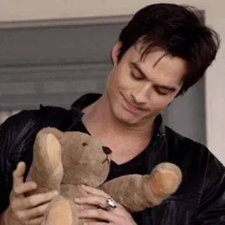 🖤 Damon Salvatore The Vampire Diaries pria, aktor, vampir, boneka beruang, ganteng telegram sticker