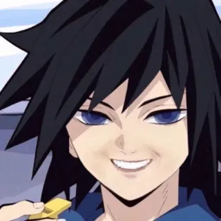 😁 Giyu Tomioka Demon Slayer 动漫, 鬼灭之刃, 富冈义勇, 搞笑, 漫画 whatsapp sticker