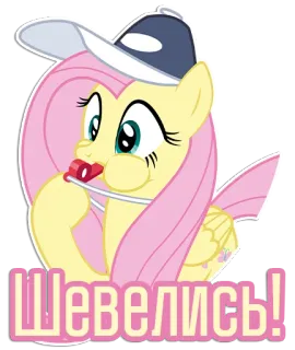 😗 Fluttershy My Little Pony Шевелись! my little pony, fluttershy, pony, animal, cartoon telegram sticker