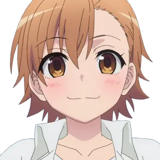 ☺️ Misaka Mikoto A Certain Scientific Railgun Anime, Chica, Misaka Mikoto, Railgun, Personaje, Sonrisa telegram sticker